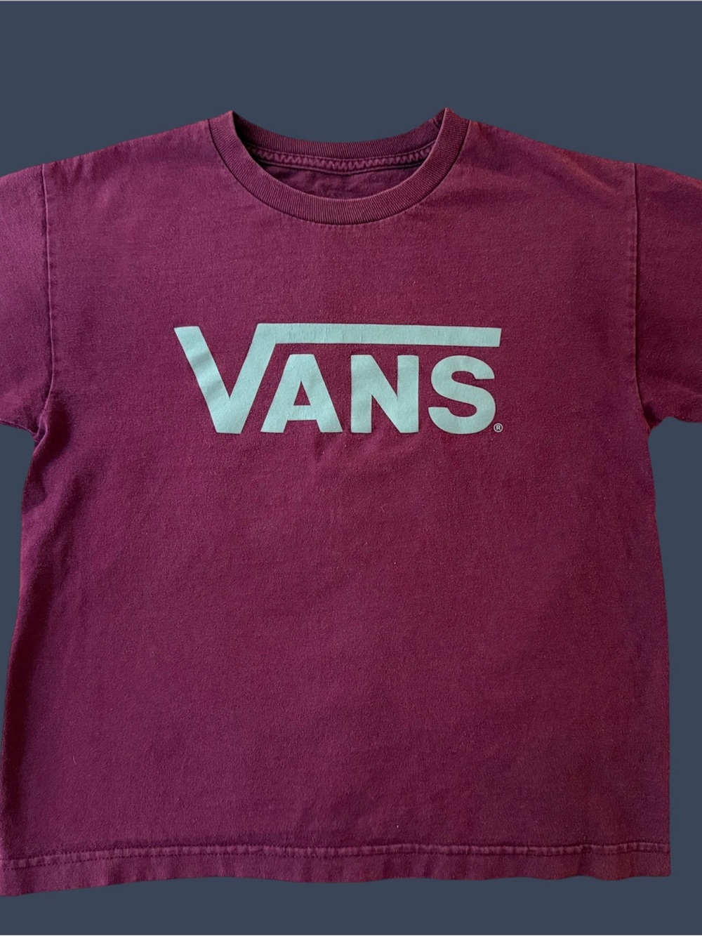 Vans Youth Small Classic Logo T-Shirt - Maroon / Burgundy